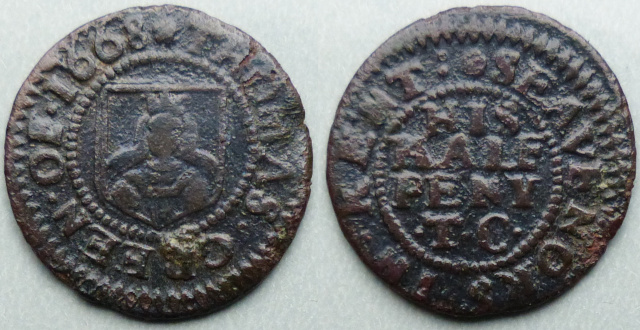 Sevenoaks, Thomas Green 1668 halfpenny